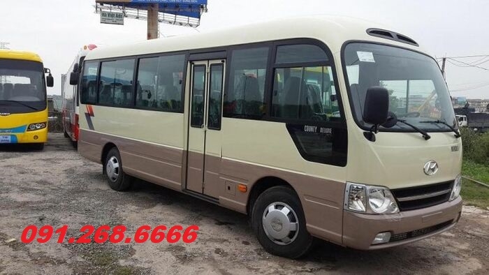 Phương Đông cho thuê xe du lịch 29 chỗ  giá rẻ tại quận ba-dinh hà nội- cho thuê xe hyundai county 24 chỗ