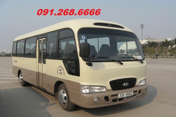 Phương Đông cho thuê xe du lịch 29 chỗ  giá rẻ quận cầu giấy  hà nội- cho thuê xe hyundai county 24 chỗ