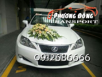 Phương Đông cho thuê xe cưới mui trần LEXUS IS250C màu trắng đẹp nhất HÀ NỘI