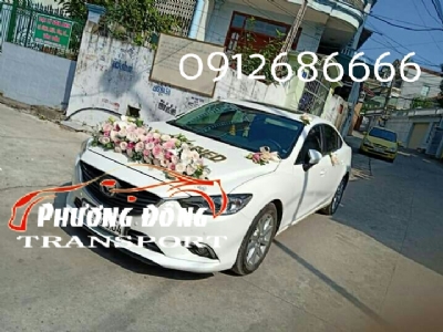 Cho thuê xe cưới màu trắng mazda 6 tại đường nguyễn văn cừ quận long biên hà nội