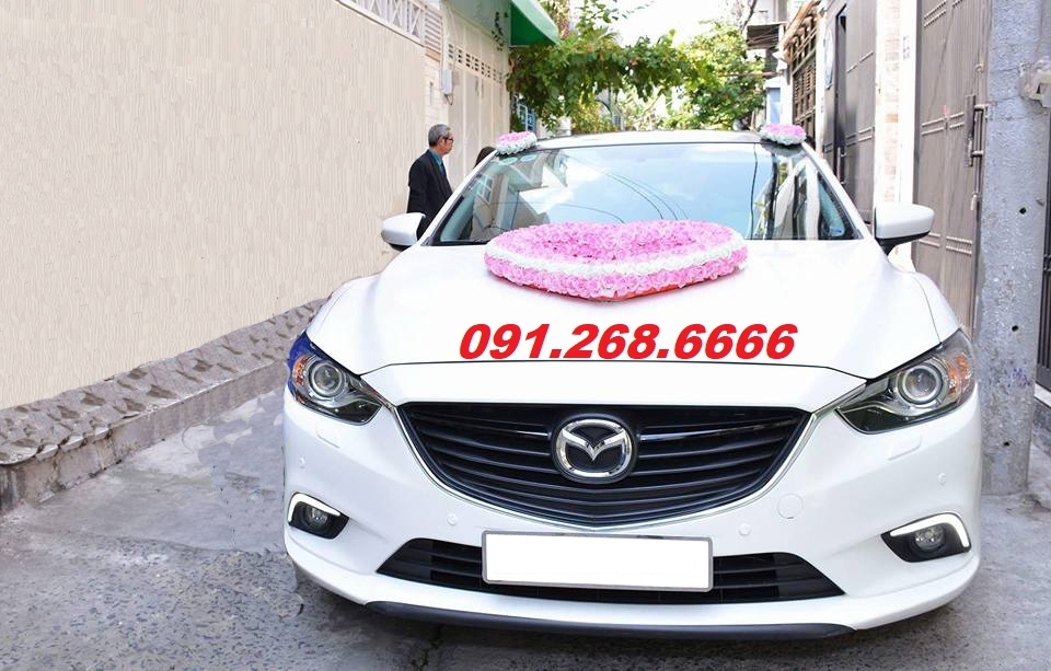 Thuê xe cưới màu trắng mazda 6 giá rẻ tại quận tây hồ hà nội - 0912686666