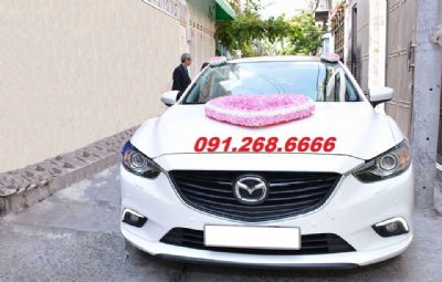 Thuê xe cưới màu trắng mazda 6 giá rẻ tại quận tây hồ hà nội - 0912686666