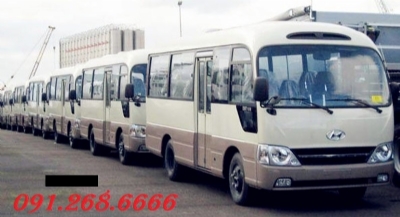 Phương Đông cho thuê xe du lịch 29 chỗ  giá rẻ tại quận tây hồ hà nội- cho thuê xe hyundai county 24 chỗ